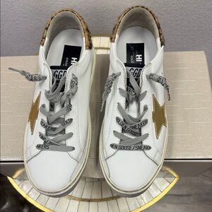 Golden Goose Women's White Sneakers with Gold Star